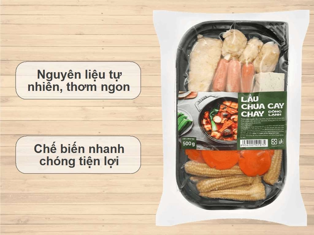 Lẩu chua cay chay Trần Gia khay 500g