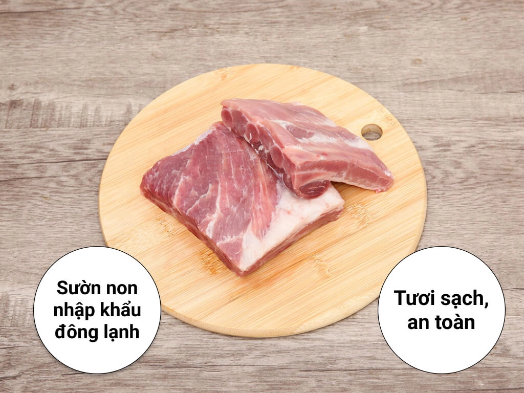 Sườn non heo nhập khẩu đông lạnh 500g(2-4 miếng)